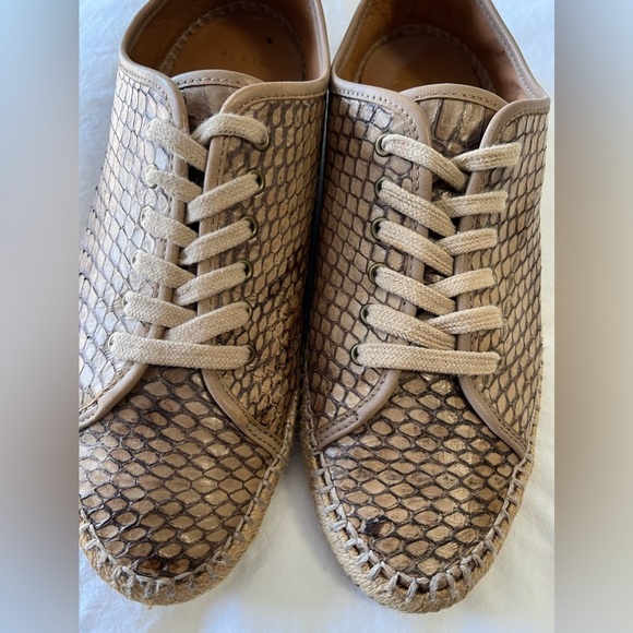 AERIN | Women’s SZ 9 | Nealson Snake Sneakers Taupe Espadrilles. - Picture 9 of 9